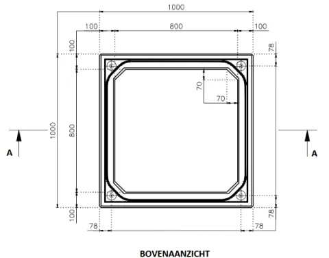 Afbeelding bovenaanzicht put