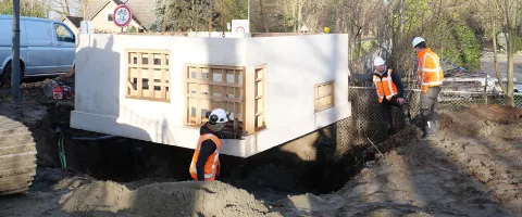Afbeelding prefab put waterloop bosschenhoofd Martens prefab beton