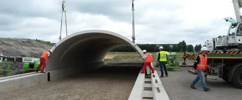 Martens prefab beton fietstunnel Badhoevedorp