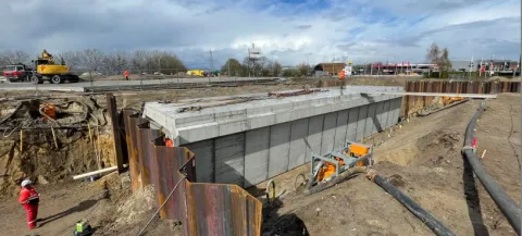 Project aanleg fietstunnel rotonde De Bromtol