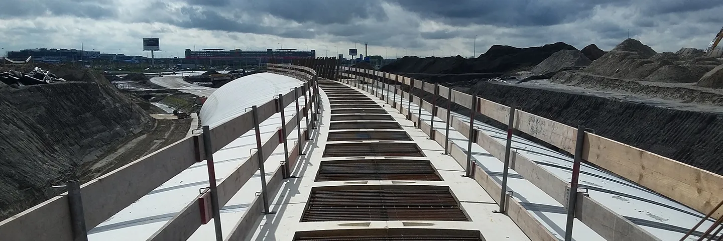Martens prefab beton Bebo boogbruggen omlegging A9 Badhoevedorp
