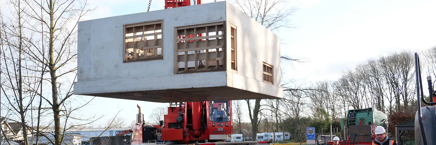 Header prefab put project waterloop Bosschenhoofd Martens prefab beton