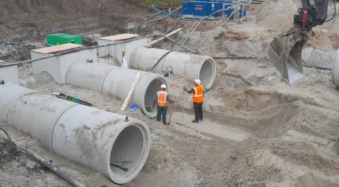 Header project realisatie waterbassin Oudeschild Texel